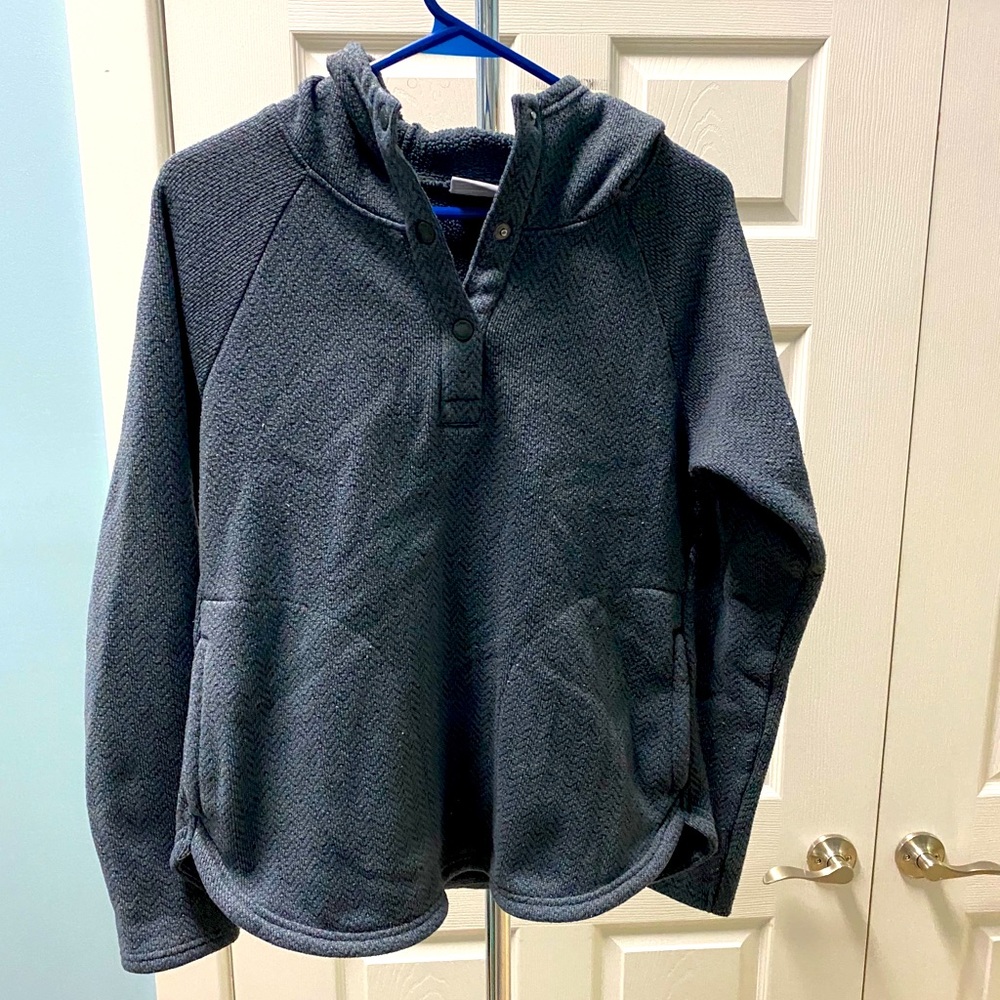 Columbia grey Herringbone hooded sweater